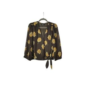 Madewell Effie Floral Woven Wrap Top Size X Large